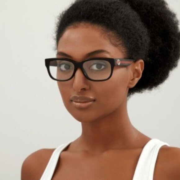 Gucci GG0278O 012 Eyeglasses Havana 55mm Rectangle Frame - Picture 3 of 11